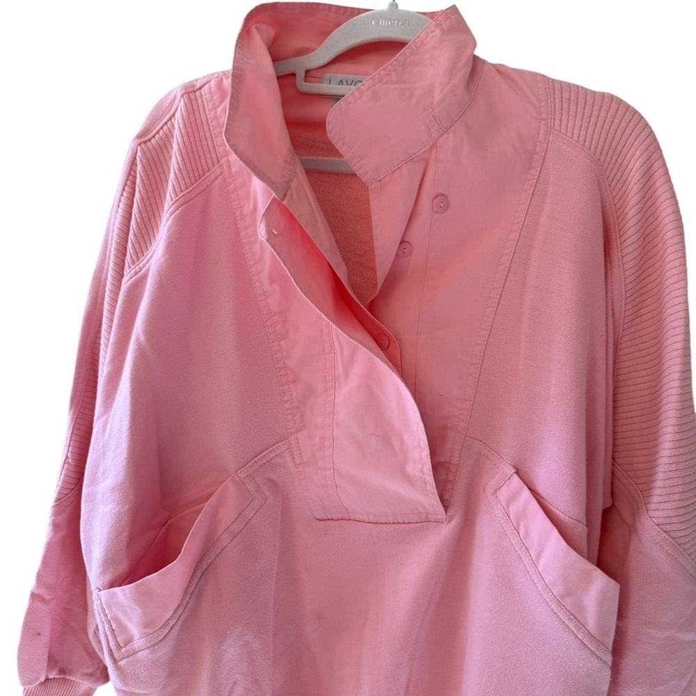 Vintage-Inspired Pink Pullover Hoodie Sweatshirt - Picture 4 of 6